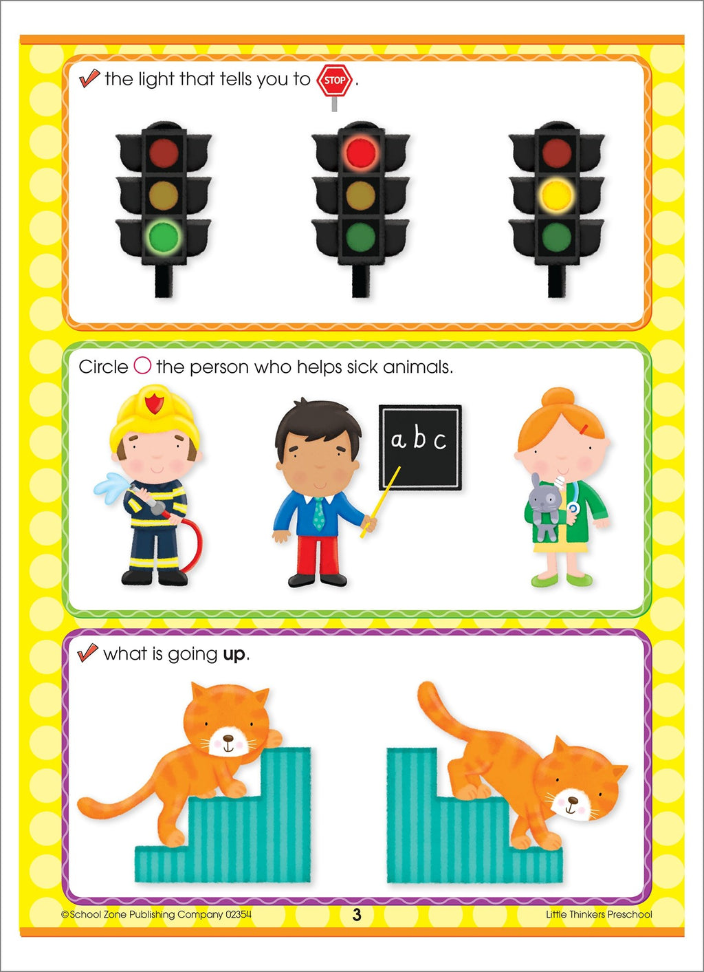 School Zone Little Thinkers Preschool Workbook: 64 Pages, Pre-K, Compare and Contrast, Critical Thinking, Problem-Solving, Matching, Ages 3 to 5 (Little Thinkers Book Series)