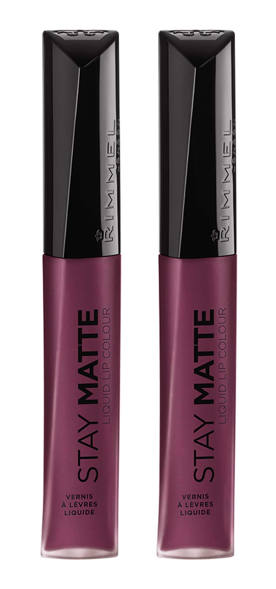 Rimmel Stay matte lip liquid, midnight, 0.21 Fl Oz (Pack of 2)